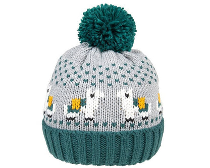 Llama Knitted Beanie Bobble Hat Children Woman Animal Pink Green Adult Kid Family Matching  Style Christmas gift