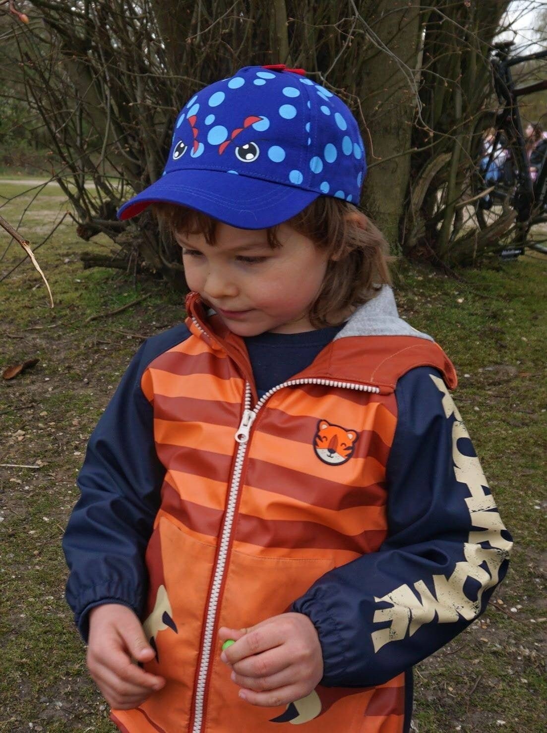 Personalised Children Summer Baseball Dinosaur Hat 2-4  years personalized gift