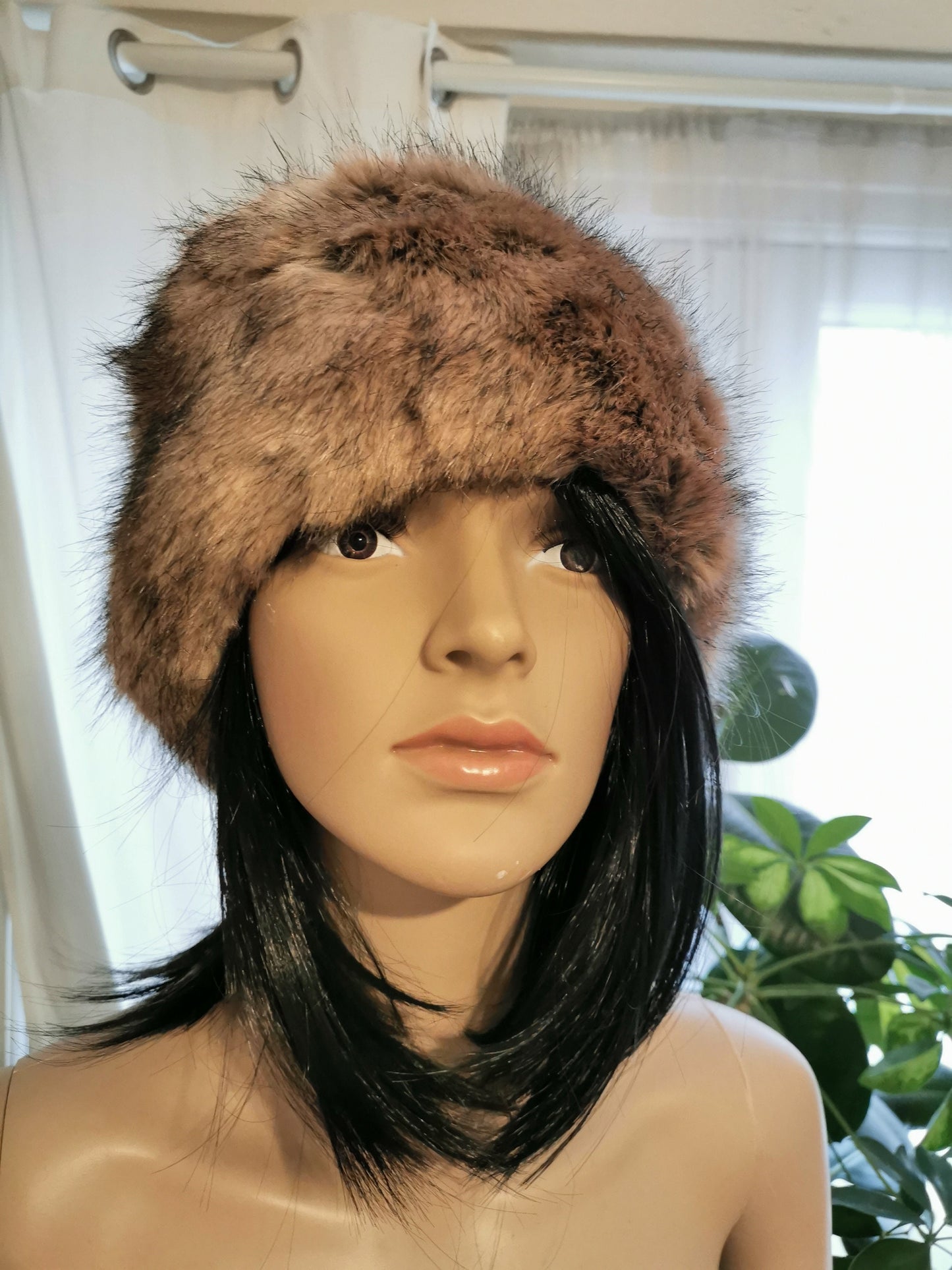 Furry Luxury Brown Faux Fur Cossack Hat Adults' Women Ladies Winter Christmas gift