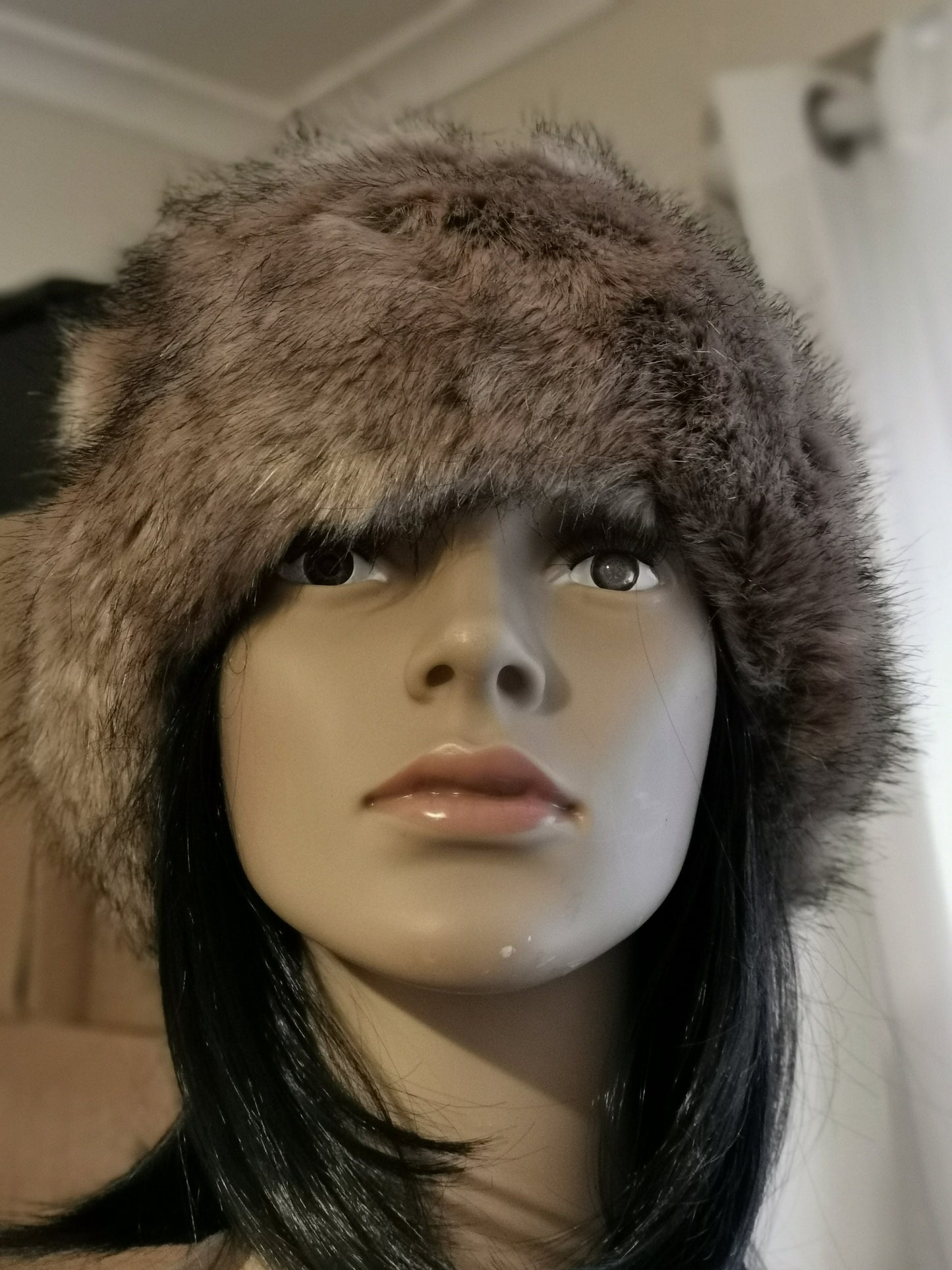 Furry Luxury Brown Faux Fur Cossack Hat Adults' Women Ladies Winter Christmas gift