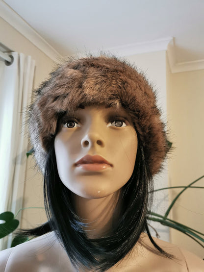 Furry Luxury Brown Faux Fur Cossack Hat Adults' Women Ladies Winter Christmas gift