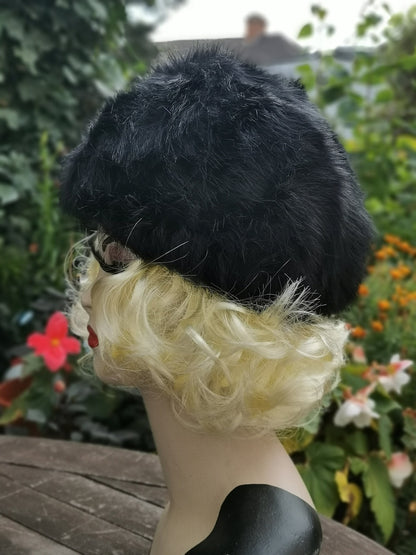 Furry Black Faux Fur Cossack Hat Adults' Women Men Ladies Unisex Winter Gift