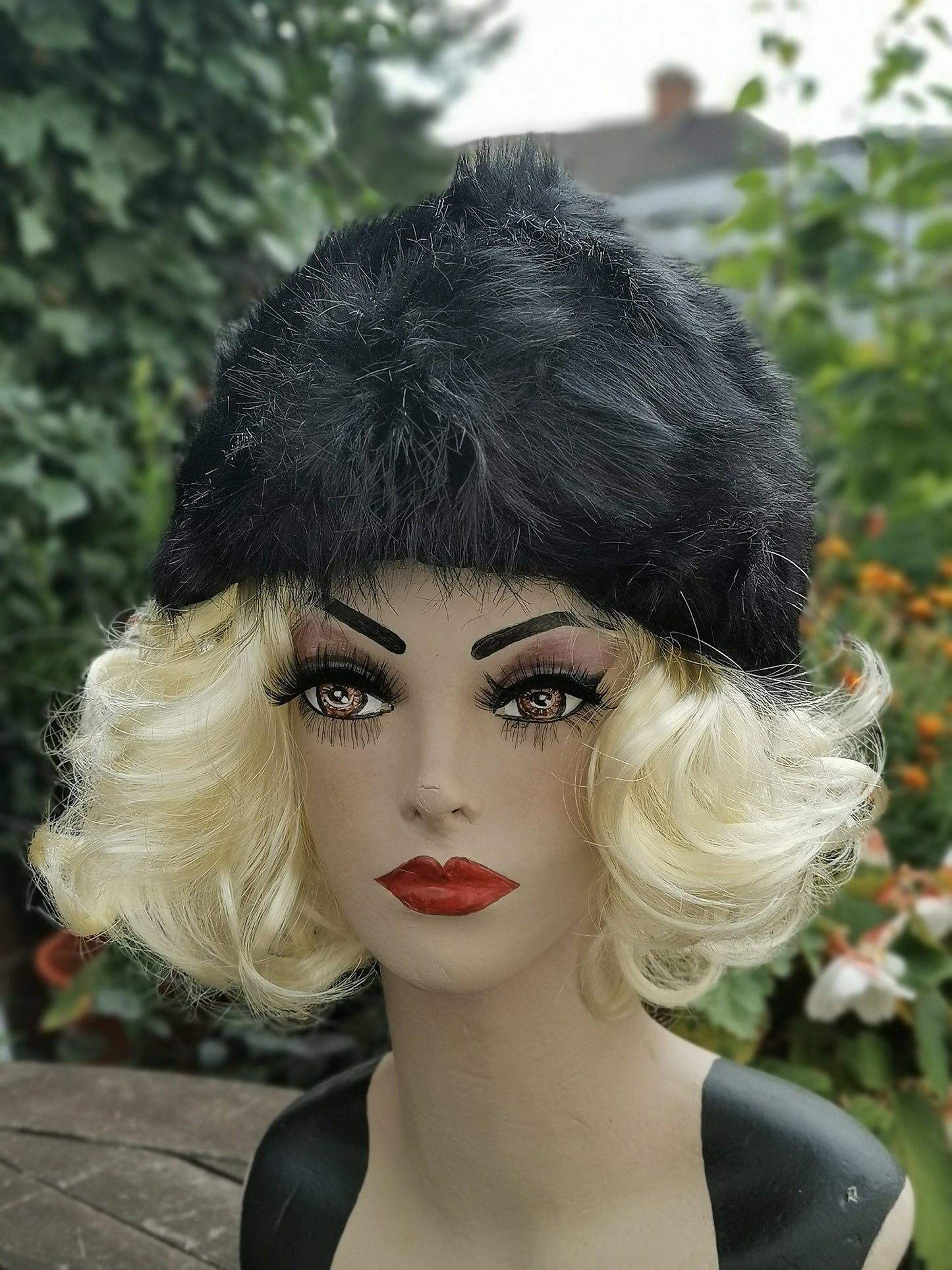 Furry Black Faux Fur Cossack Hat Adults' Women Men Ladies Unisex Winter Gift