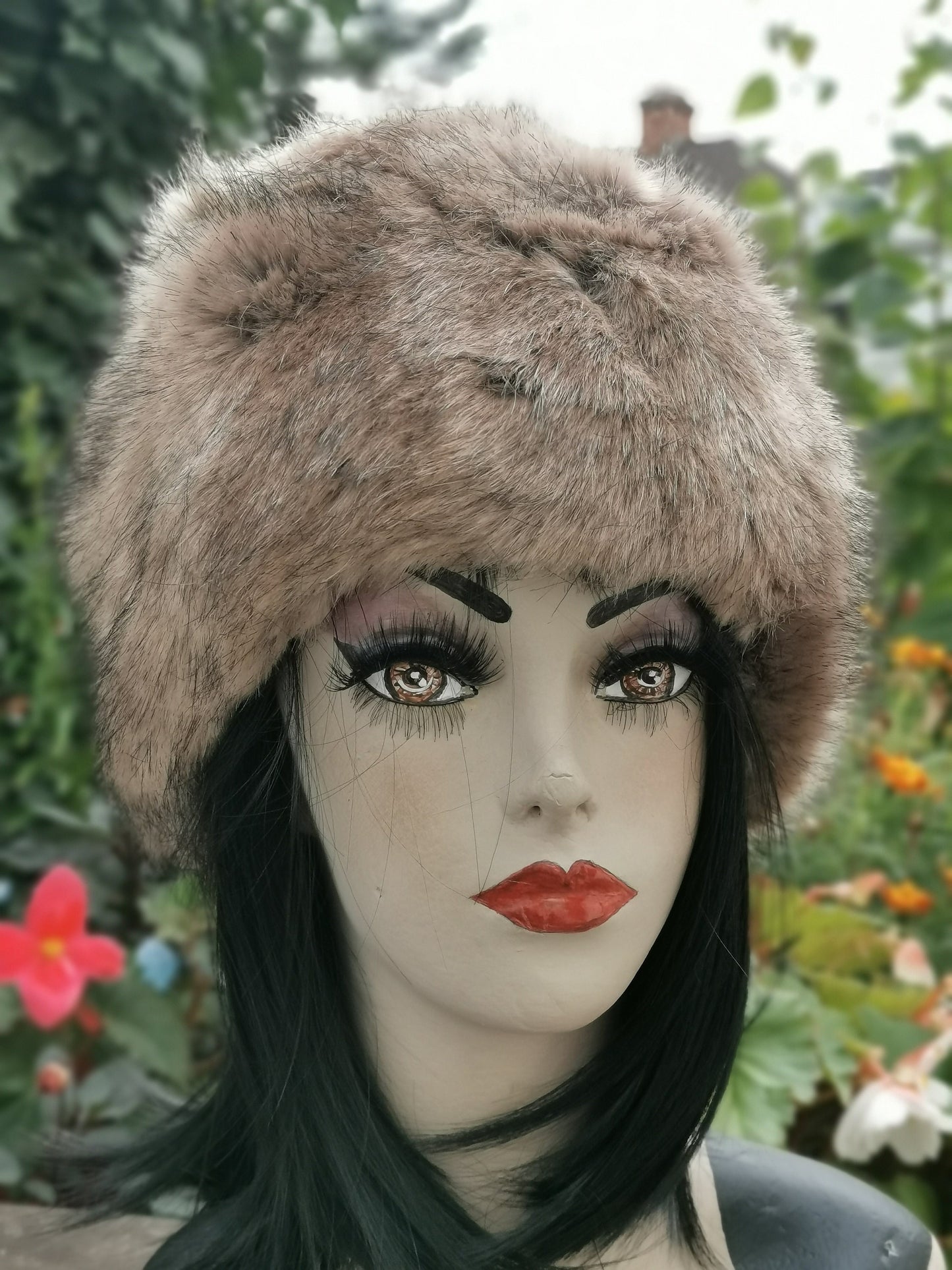 Furry Luxury Brown Faux Fur Cossack Hat Adults' Women Ladies Winter Christmas gift