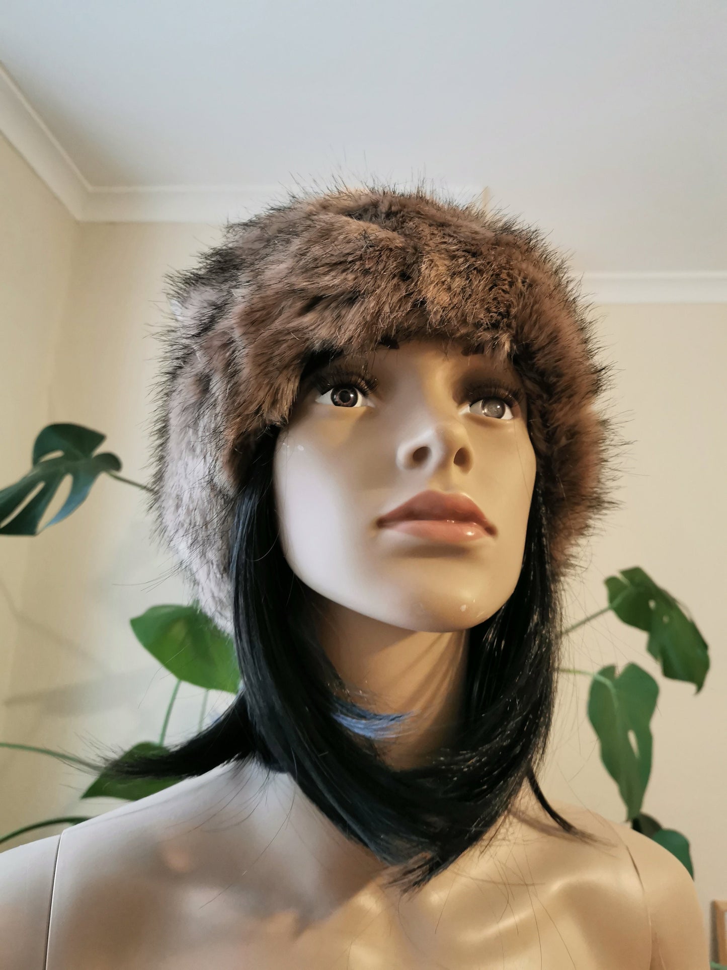 Furry Luxury Brown Faux Fur Cossack Hat Adults' Women Ladies Winter Christmas gift
