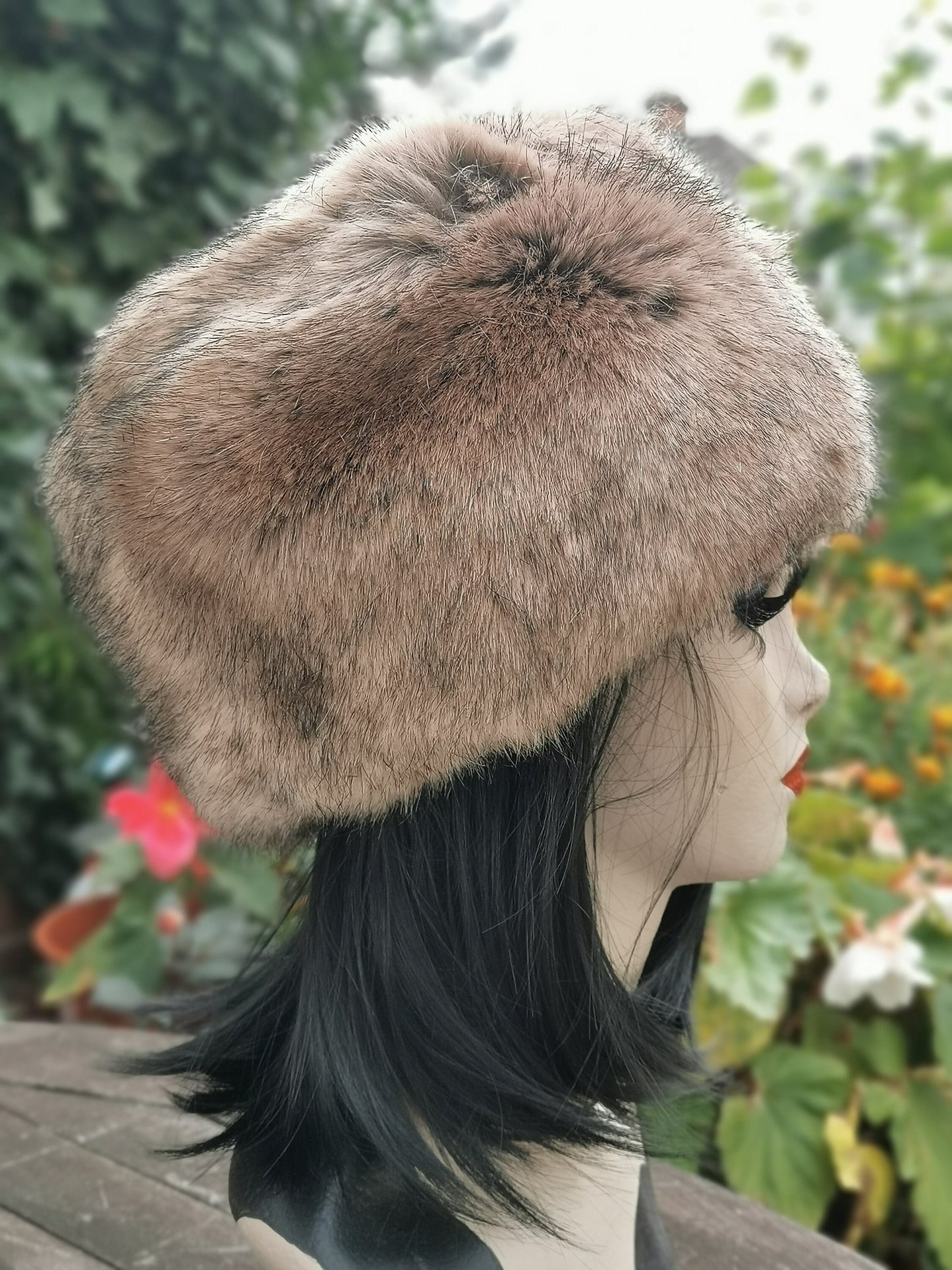 Furry Luxury Brown Faux Fur Cossack Hat Adults' Women Ladies Winter Christmas gift