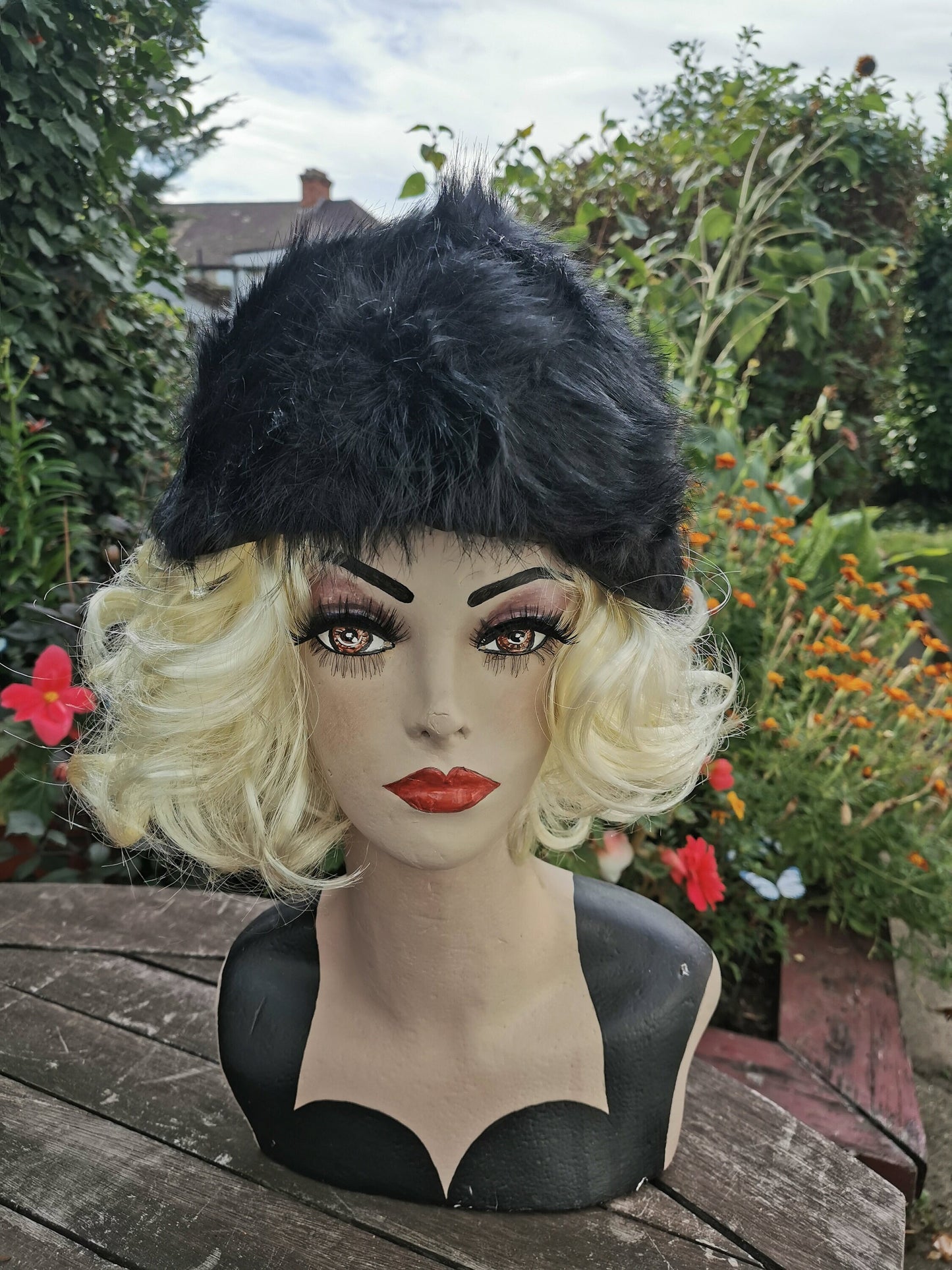 Furry Black Faux Fur Cossack Hat Adults' Women Men Ladies Unisex Winter Gift