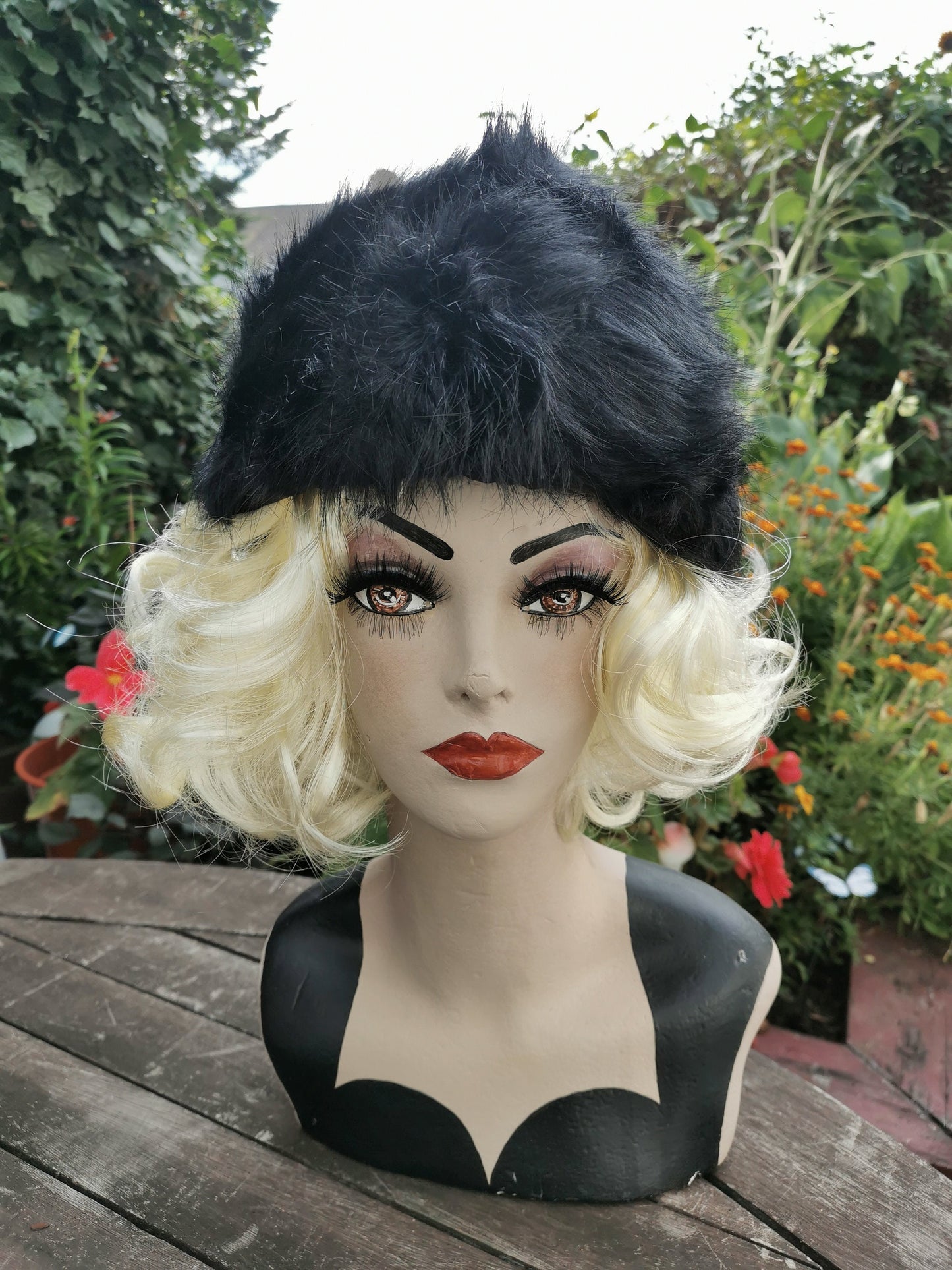 Furry Black Faux Fur Cossack Hat Adults' Women Men Ladies Unisex Winter Gift