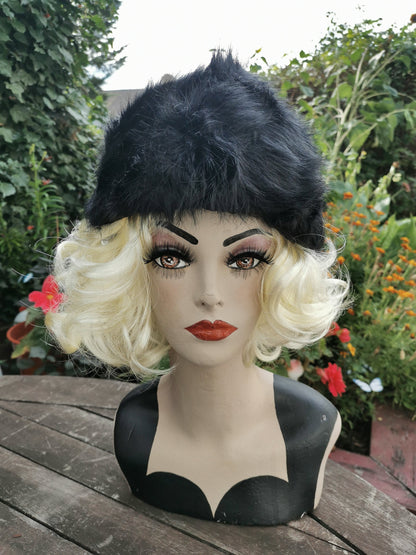 Furry Black Faux Fur Cossack Hat Adults' Women Men Ladies Unisex Winter Gift