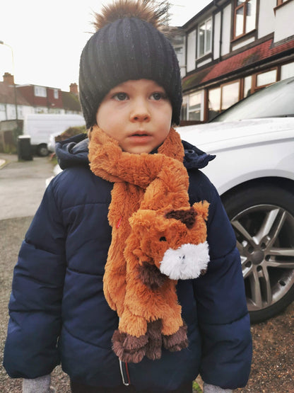 Children's Kid's Furry Animal Scarf Duck Frog Penguin Pony Puppy Westie Christmas Gift