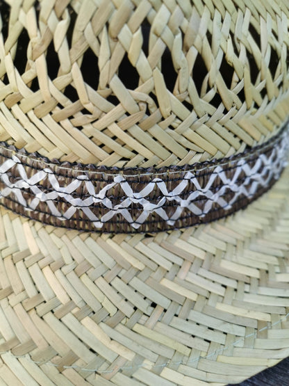 Classic Men's Straw Trilby Fedora Hat - Lightweight Summer Beach Sun Protection Panama Style Fashion Accessory
