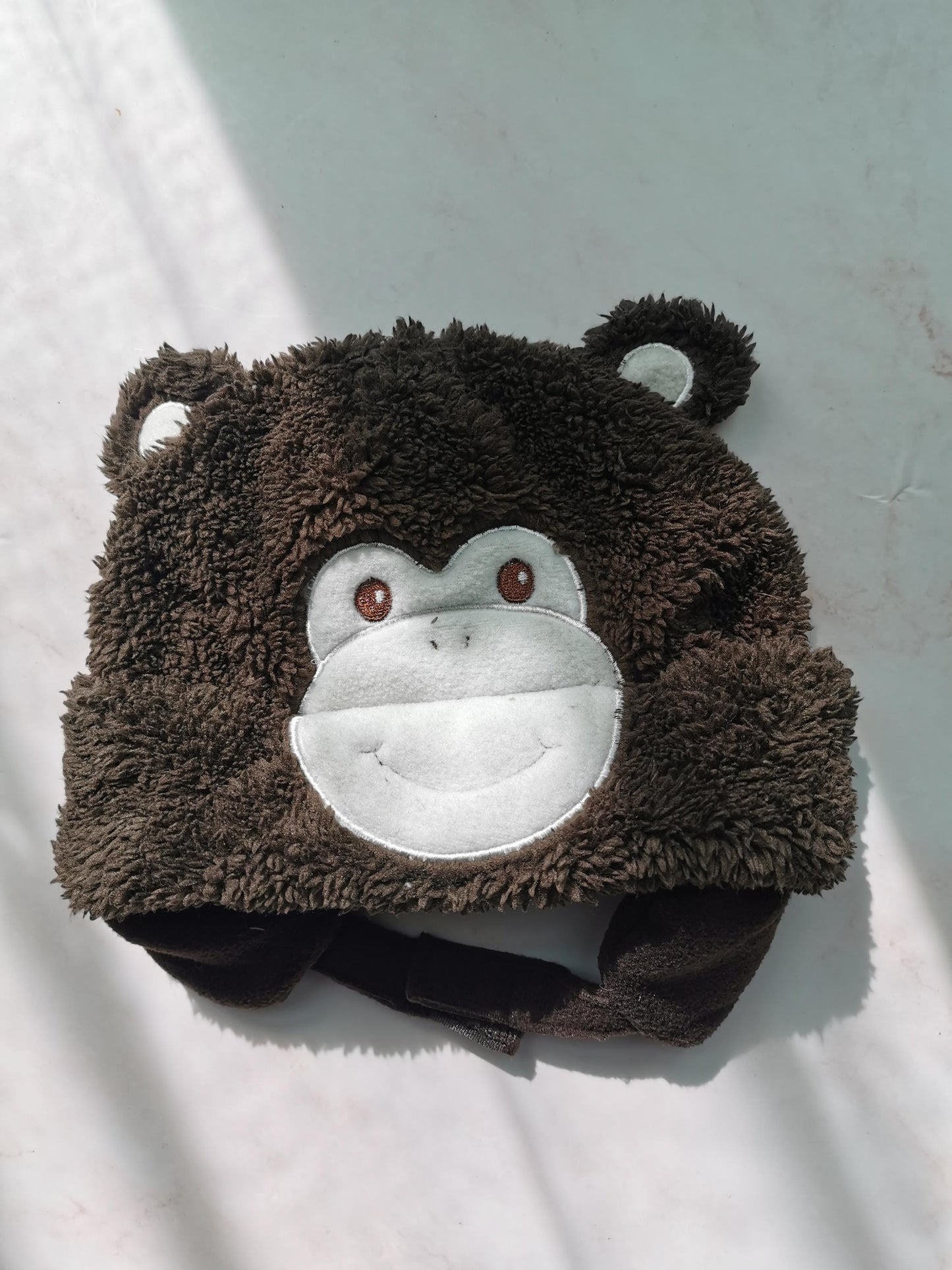 Babies' Soft Monkey Hat Brown Cute