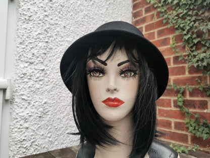 Vintage-Inspired 100% Wool Cloche Hat - Maroon or Black, Adjustable Fit Christmas gift