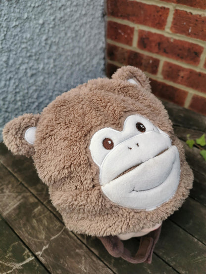 Monkey Babies' Soft Hat Light Brown Winter Animal Cute Funny Gift