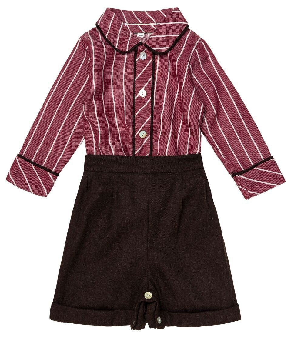 Traditional Spanish Style 2 piece Boys outfit Long Sleeve collar heritage
