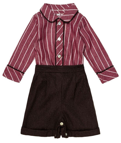Traditional Spanish Style 2 piece Boys outfit Long Sleeve collar heritage