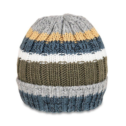 Men's Chunky Knit Ski Hat Beanie with Fleece Lining