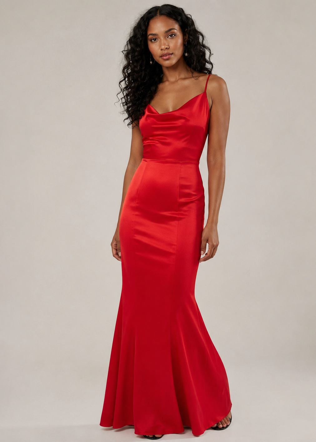 Lipsy Red Satin Maxi Evening Dress Prom Wedding Guest Mermaid Bridesmaid Evening