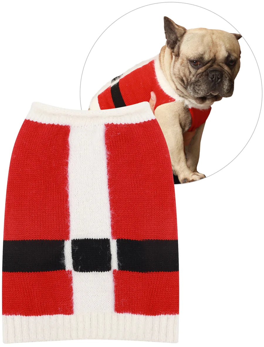 Red Santa Costume Christmas Jumper for Small Dogs