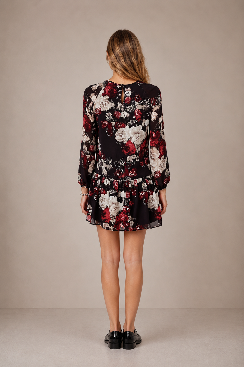 Floral Print Chiffon Swing Dress – Lightweight & Flowy