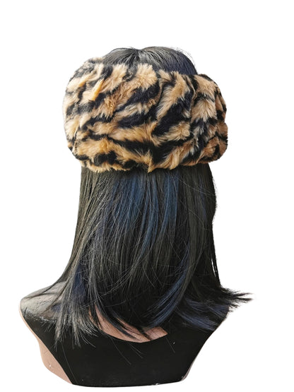 Animal Print Faux Fur Tiger Headband Christmas gift
