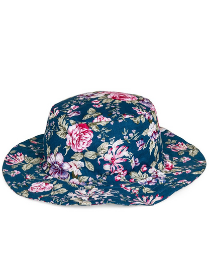 Ladies Wide Brim Summer Sun Hat Flower Floral Sun Hat Gardening