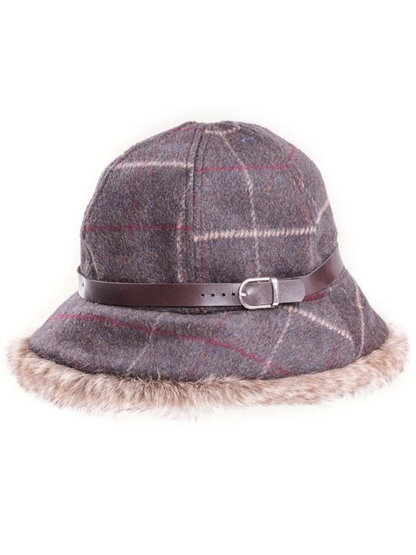 Ladies Woman Winter Check Bush Hat Christmas Gift