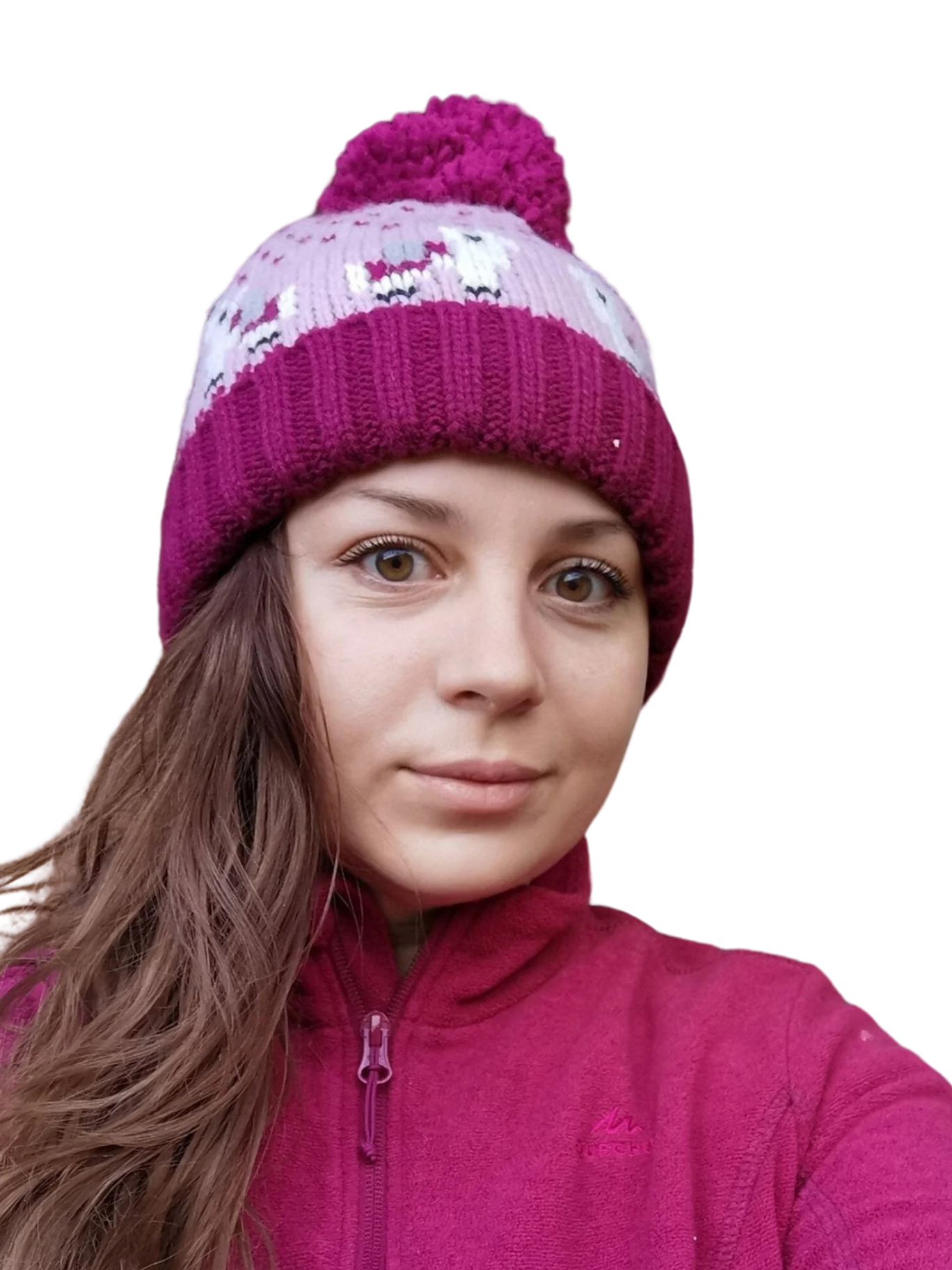 Llama Knitted Beanie Bobble Hat Children Woman Animal Pink Green Adult Kid Family Matching  Style Christmas gift