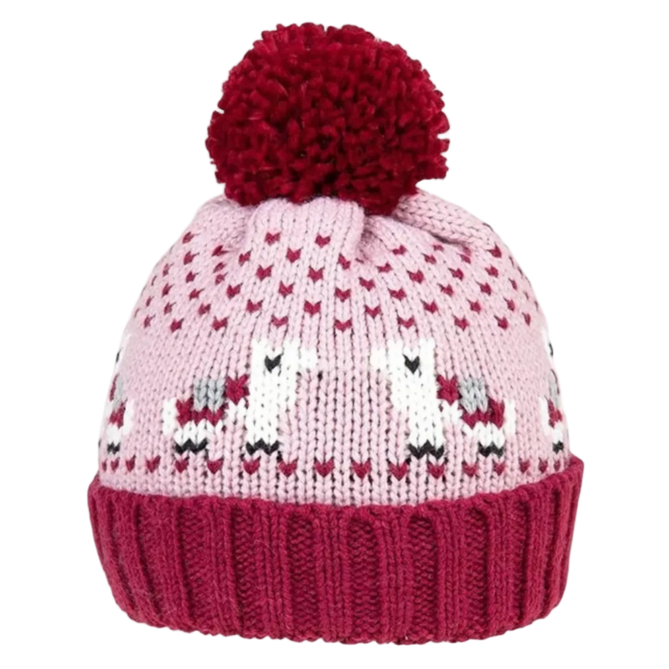 Llama Knitted Beanie Bobble Hat Children Woman Animal Pink Green Adult Kid Family Matching  Style Christmas gift