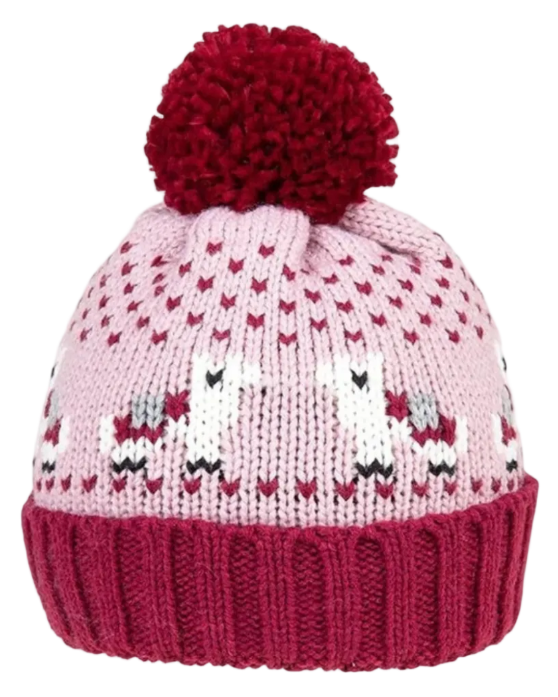 Llama Knitted Beanie Bobble Hat Children Woman Animal Pink Green Adult Kid Family Matching  Style Christmas gift