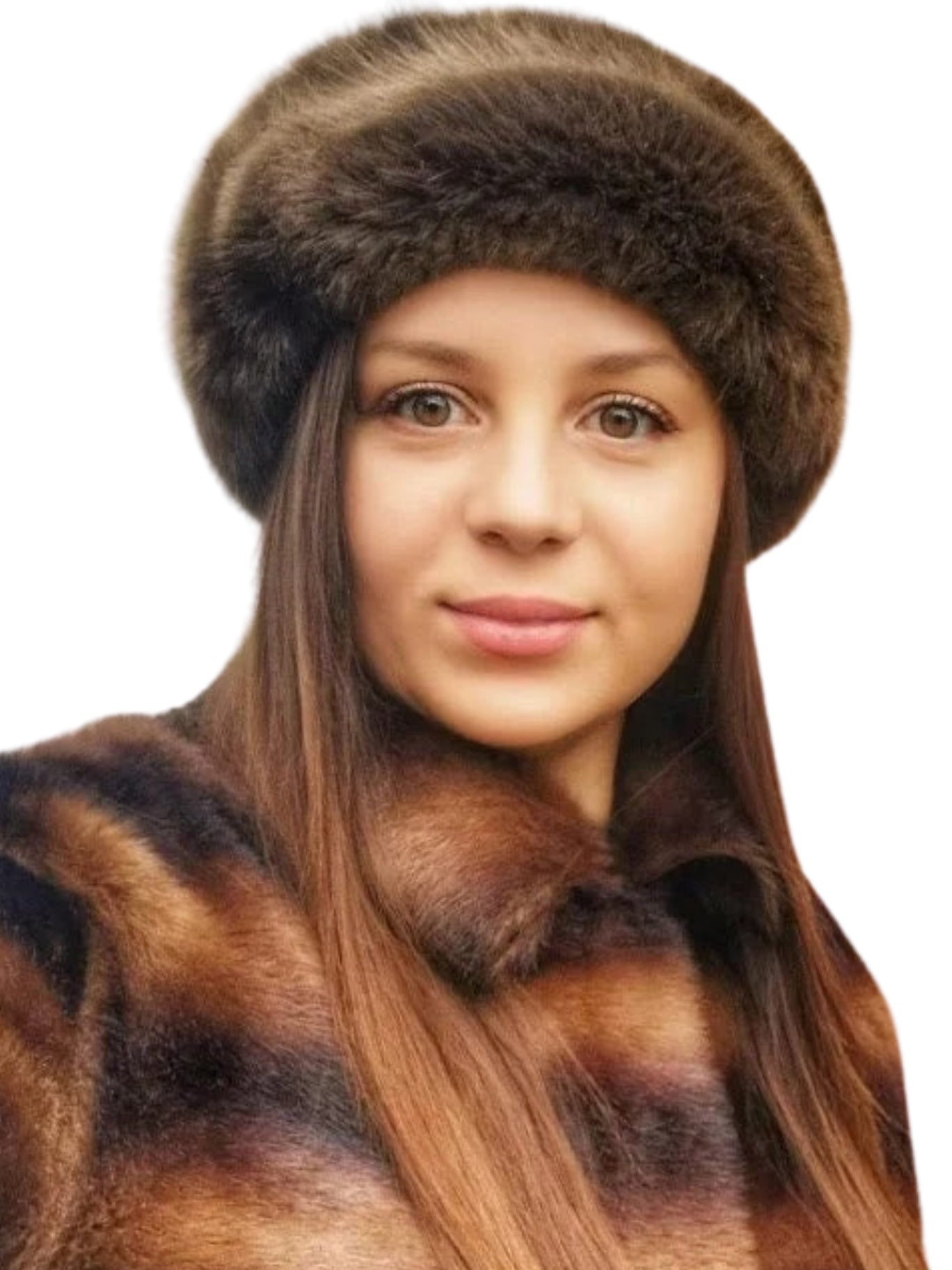 Faux Fur Vintage Style Headband Hat Bandhat Brown Ladies Woman Winter Boucle Christmas gift