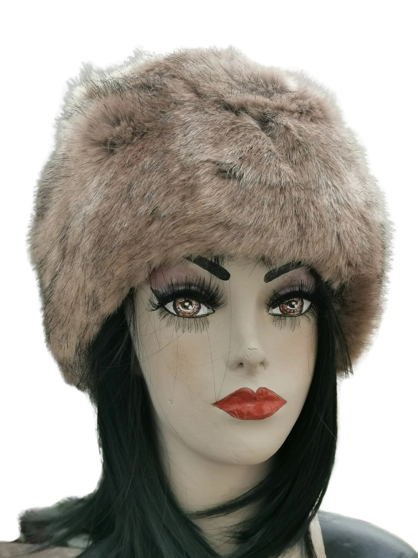 Furry Luxury Brown Faux Fur Cossack Hat Adults' Women Ladies Winter Christmas gift