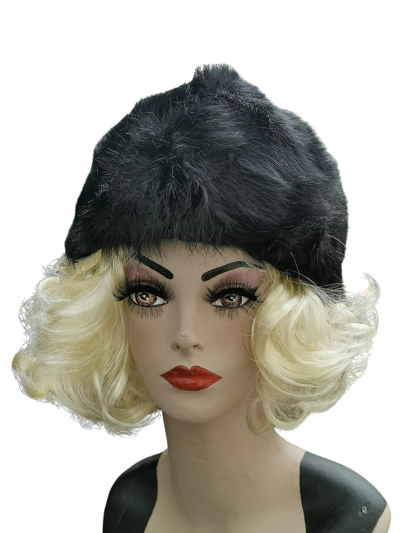 Furry Black Faux Fur Cossack Hat Adults' Women Men Ladies Unisex Winter Gift