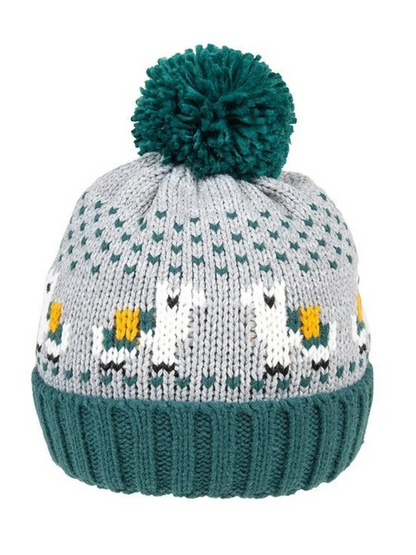 Llama Knitted Beanie Bobble Hat Children Woman Animal Pink Green Adult Kid Family Matching  Style Christmas gift