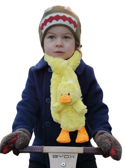 Children's Kid's Furry Animal Scarf Duck Frog Penguin Pony Puppy Westie Christmas Gift