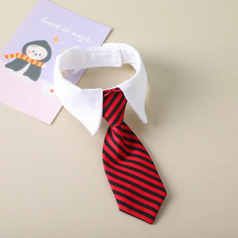 Business Striped Cat Necktie Collar