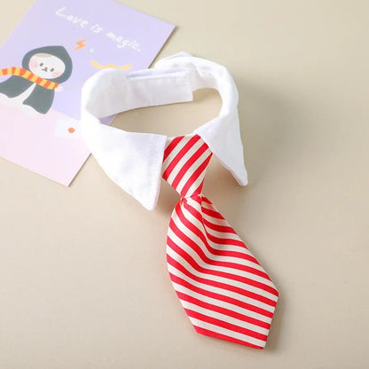 Business Striped Cat Necktie Collar