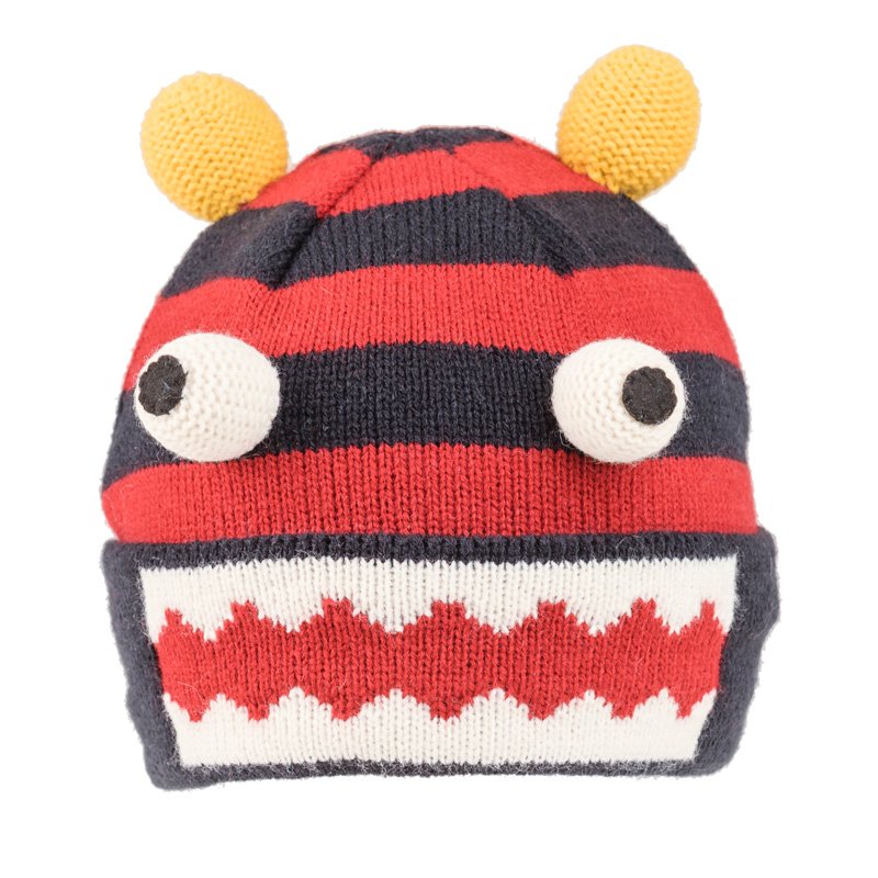 Kids Knit Knitted Monster Novelty Hat  Red  Monster Christmas Gift Children Animal Hat