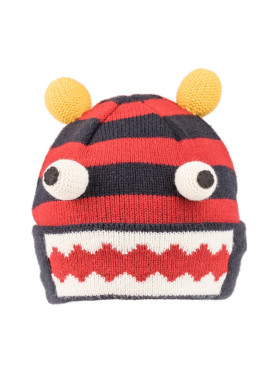 Kids' Red Monster Beanie Hat