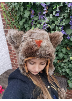 Adults' Brown Furry Bear Hat