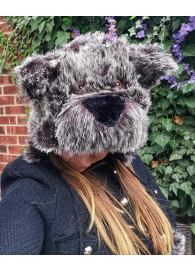 Adults' Black Furry Bear Hat