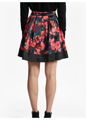 Satin Floral Skirt